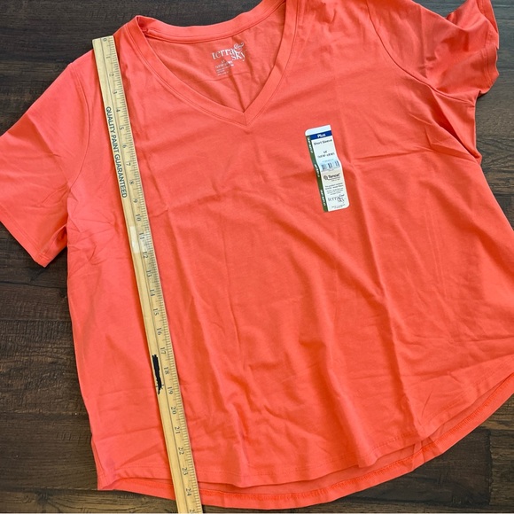 Terra & Sky Women's Plus Core V-Neck Short Sleeve Tee Size 1X (16W-18W) Orange - Picture 9 of 12